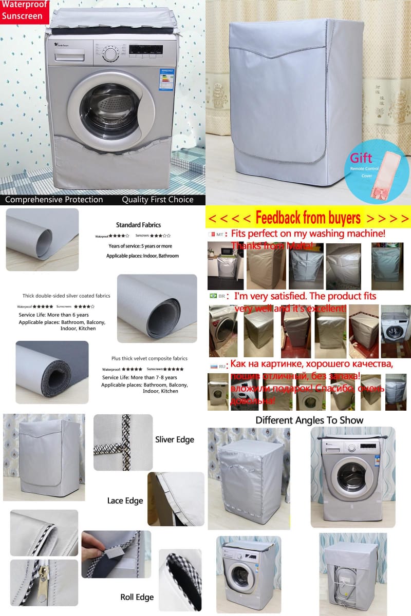 Washing Machine Cover – Waterproof & Sunscreen | Front Load & Top Load | Up to 12kg