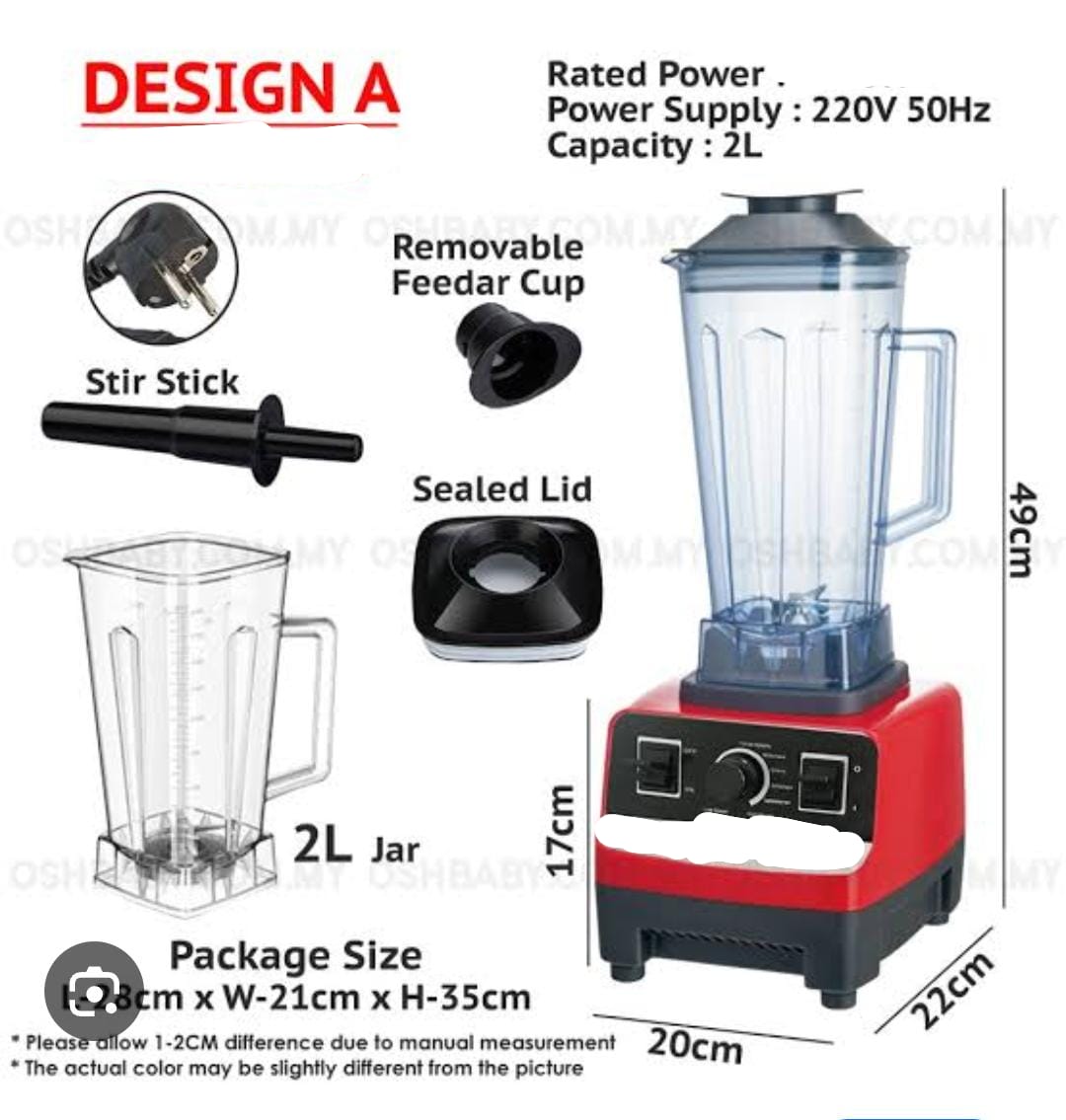 Silver Crest SC-1589 4500W 2-in-1 Blender & Crusher 2L