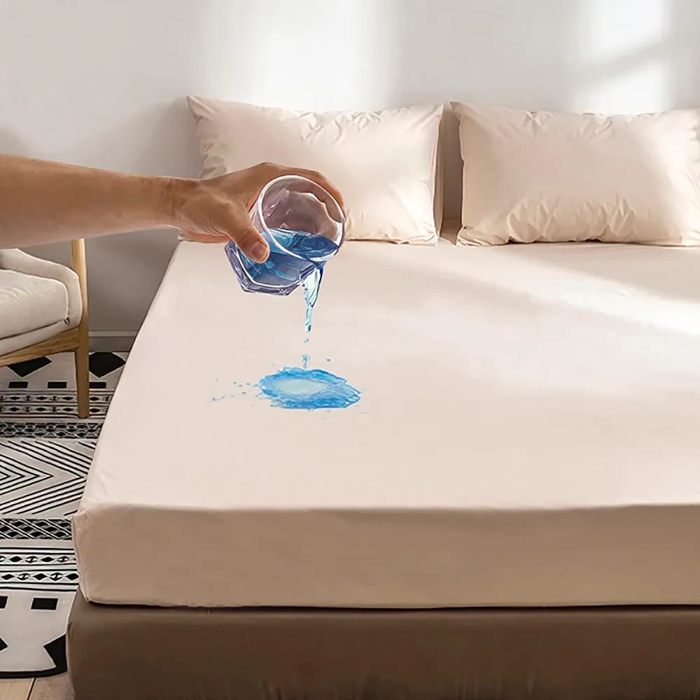 Waterproof Bamboo Fitted Mattress Protector — Terry Cloth | Hypoallergenic | 4 Colours