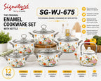 Signature 12-Piece Enamel Cookware Set with Kettle